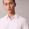 Camisa ajustada de Cotton Stretch con botones