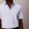 Camisa ajustada de Cotton Stretch con botones