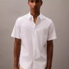 Camisa ajustada de Cotton Stretch con botones