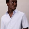 Camisa ajustada de Cotton Stretch con botones