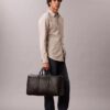 Camisa ajustada de cuadros de Cotton Stretch con botones
