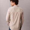 Camisa ajustada de cuadros de Cotton Stretch con botones