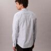 Camisa ajustada de cuadros de Cotton Stretch con botones