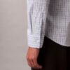 Camisa ajustada de cuadros de Cotton Stretch con botones