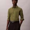 Camisa ajustada de popelín de algodón Cotton Stretch con botones Camisa ajustada de popelín de algodón Cotton Stretch con botones