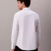 Camisa ajustada de popelín de Cotton Stretch con botones