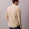 Camisa ajustada elástica a rayas con botones Camisa ajustada elástica a rayas con botones