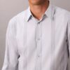 Camisa ajustada elástica Supima con rayas teñidas en hilo Camisa ajustada elástica Supima con rayas teñidas en hilo