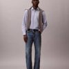 Camisa clásica con botones de rayas de Cotton Stretch Camisa clásica con botones de rayas de Cotton Stretch
