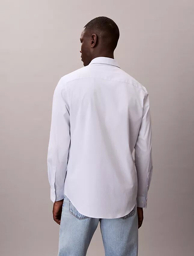 Camisa clásica con botones de rayas de Cotton Stretch Camisa clásica con botones de rayas de Cotton Stretch
