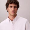Camisa clásica de algodón elástico a rayas con cuello abotonado Camisa clásica de algodón elástico a rayas con cuello abotonado