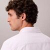 Camisa clásica de algodón elástico a rayas con cuello abotonado Camisa clásica de algodón elástico a rayas con cuello abotonado