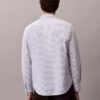 Camisa clásica de algodón elástico a rayas con cuello abotonado Camisa clásica de algodón elástico a rayas con cuello abotonado