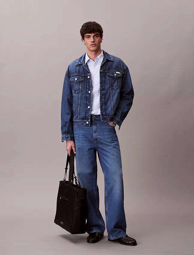 Camisa clásica de algodón elástico a rayas con cuello abotonado Camisa clásica de algodón elástico a rayas con cuello abotonado