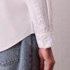Camisa clásica de algodón elástico a rayas con cuello abotonado Camisa clásica de algodón elástico a rayas con cuello abotonado