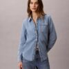 Camisa clásica de Denim con botones
