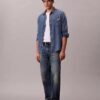 Camisa clásica de Denim con botones Camisa clásica de Denim con botones