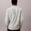 Camisa clásica de lino y algodón con botones Camisa clásica de lino y algodón con botones