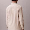 Camisa clásica de lino y algodón con botones Camisa clásica de lino y algodón con botones