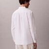 Camisa clásica de lino y algodón con botones Camisa clásica de lino y algodón con botones