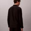 Camisa clásica de mezcla de lino liso Camisa clásica de mezcla de lino liso