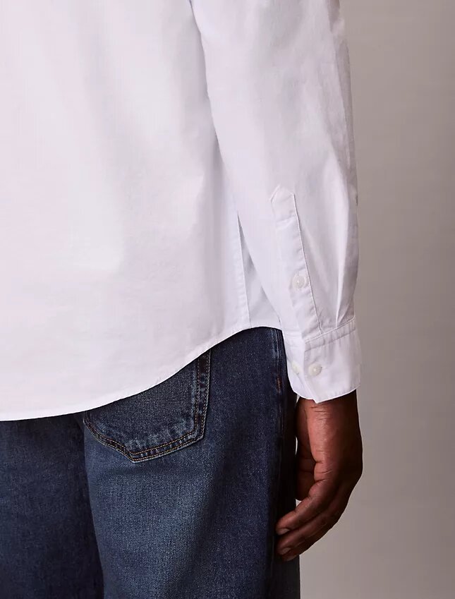 Camisa clásica de Oxford lisa con botones Camisa clásica de Oxford lisa con botones