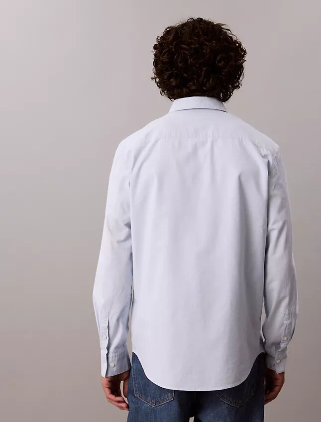 Camisa clásica de Oxford lisa con botones Camisa clásica de Oxford lisa con botones