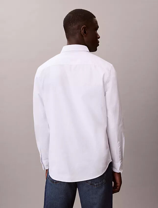 Camisa clásica de Oxford lisa con botones Camisa clásica de Oxford lisa con botones
