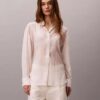 Camisa clásica de voile con botones Camisa clásica de voile con botones