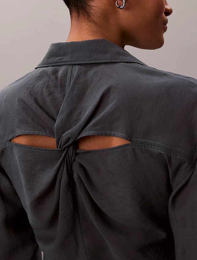 Camisa clásica de voile con botones Camisa clásica de voile con botones