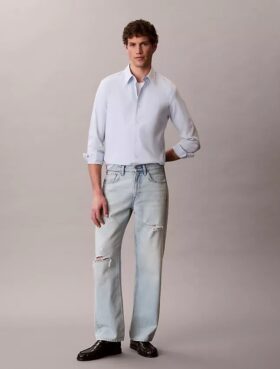 Camisa clásica elástica con botones