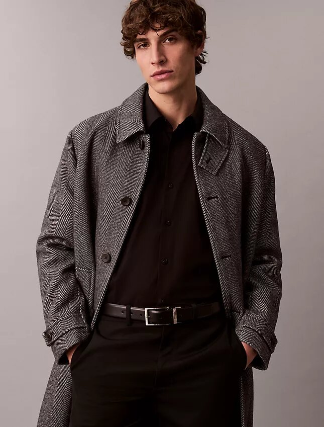 Camisa clásica elástica con botones Camisa clásica elástica con botones