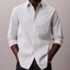 Camisa clásica lisa Oxford con botones Camisa clásica lisa Oxford con botones