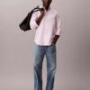 Camisa clásica lisa Oxford con botones