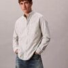 Camisa clásica Oxford a rayas con botones Camisa clásica Oxford a rayas con botones