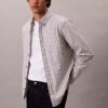 Camisa clásica Oxford a rayas con botones Camisa clásica Oxford a rayas con botones