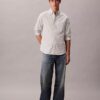 Camisa clásica Oxford a rayas con botones Camisa clásica Oxford a rayas con botones