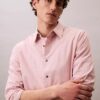 Camisa clásica Oxford a rayas con botones Camisa clásica Oxford a rayas con botones