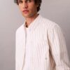 Camisa clásica Oxford a rayas con botones