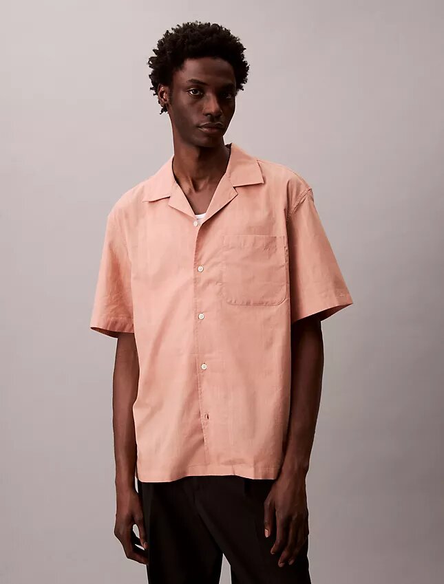 Camisa clásica Oxford a rayas con botones Camisa clásica Oxford a rayas con botones