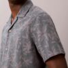 Camisa cómoda de lino y algodón con cuello camp Camisa cómoda de lino y algodón con cuello camp