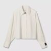 Camisa corta abotonada de popelín