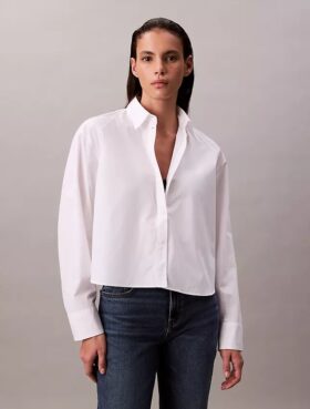 Camisa corta de corte cuadrado con botones