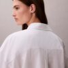 Camisa corta holgada de popelín con botones