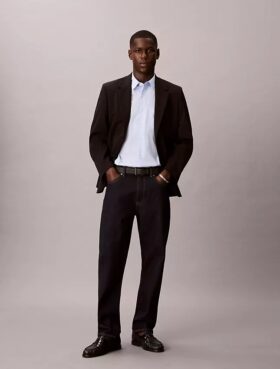 Camisa de algodón Cotton Stretch con rayas finas y botones