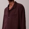 Camisa de campamento con botones, suave y de corte holgado