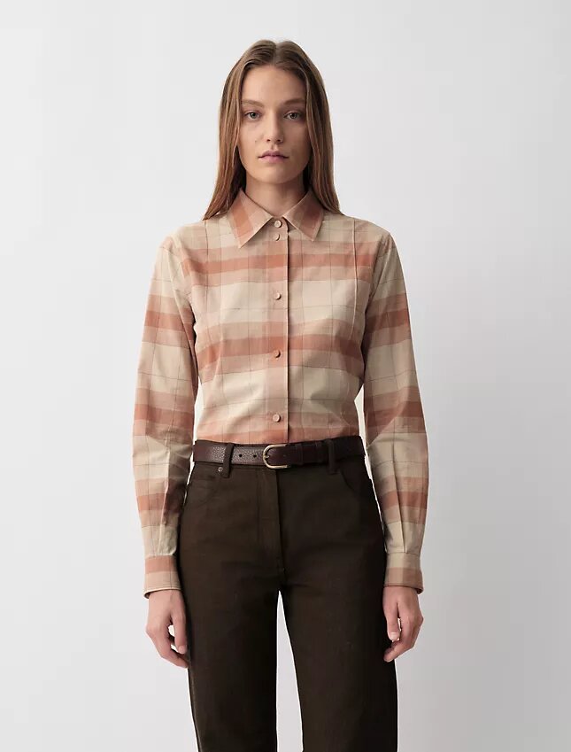 Camisa de cuadros Scarlett con botones Camisa de cuadros Scarlett con botones