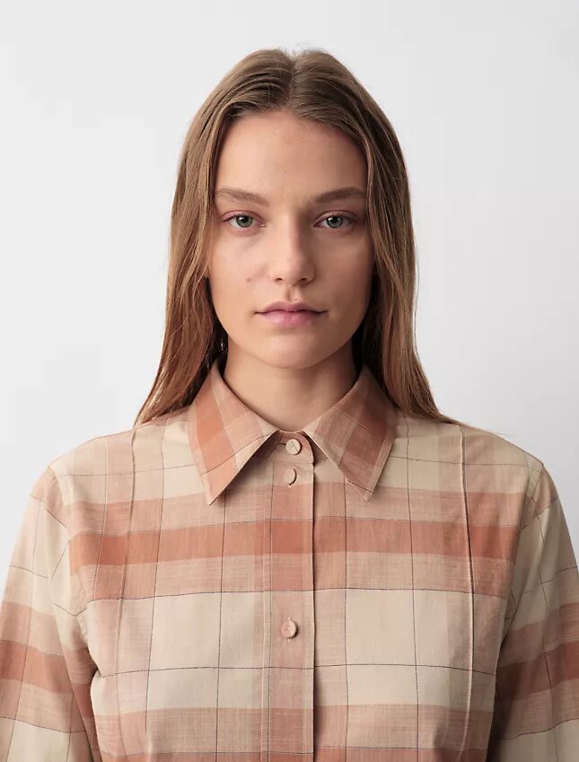 Camisa de cuadros Scarlett con botones Camisa de cuadros Scarlett con botones