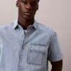 Camisa de Denim utilitaria con botones Camisa de Denim utilitaria con botones