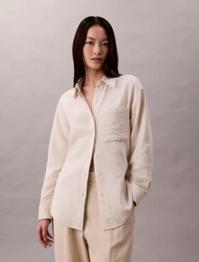 Camisa de doble gasa con lengüetas